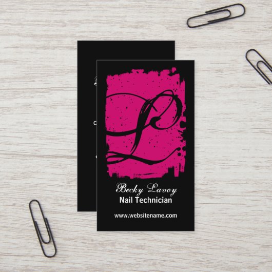 情報通およびはっきりしたなモノグラム 名刺 (正面/裏面インサイチュ)