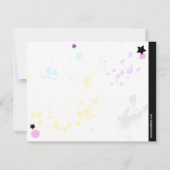 情報通およびカラフルなボーリングのメッセージカード サンキューカード (裏面)