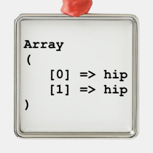 情報通のお尻のHoorayプログラミングの配列 メタルオーナメント