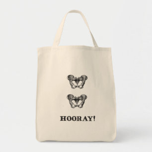 情報通のお尻のHooray解剖学のユーモアのトート トートバッグ