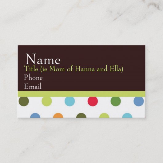 情報通のひよこのお母さんカード コーリングカード (正面)