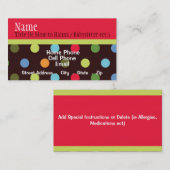 情報通のひよこの名刺 コーリングカード (正面/裏面)