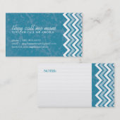 情報通のシェブロンのお母さんカード コーリングカード (正面/裏面)