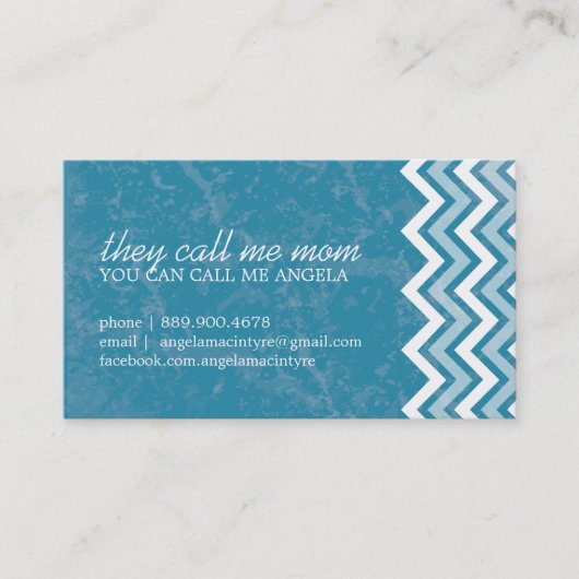 情報通のシェブロンのお母さんカード コーリングカード (正面)