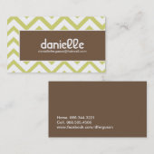 情報通のシェブロンのプロフィールカード-名刺 名刺 (正面/裏面)