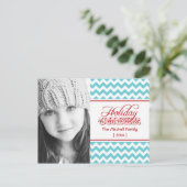 情報通のシェブロンの写真の休日 シーズンポストカード (スタンド正面)