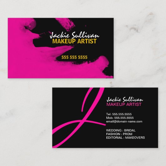 情報通のメーキャップアーティスト 名刺 (正面/裏面)