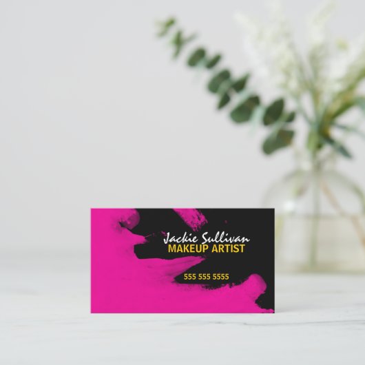 情報通のメーキャップアーティスト 名刺 (スタンド正面)