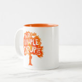 情報通のメープルシロップの木愛 ツートーンマグカップ (正面左)