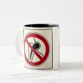 情報通の取り替えのマグ無し ツートーンマグカップ (正面左)