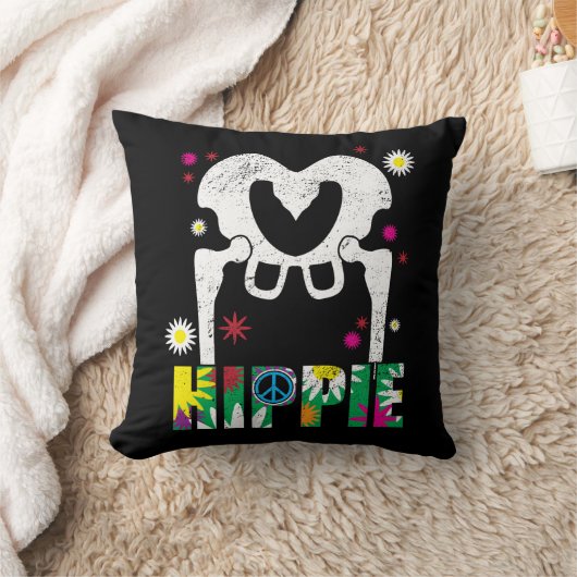 情報通の取り替えの外科のためのおもしろいなヒッピーのワイシャツ クッション (ブランケット)