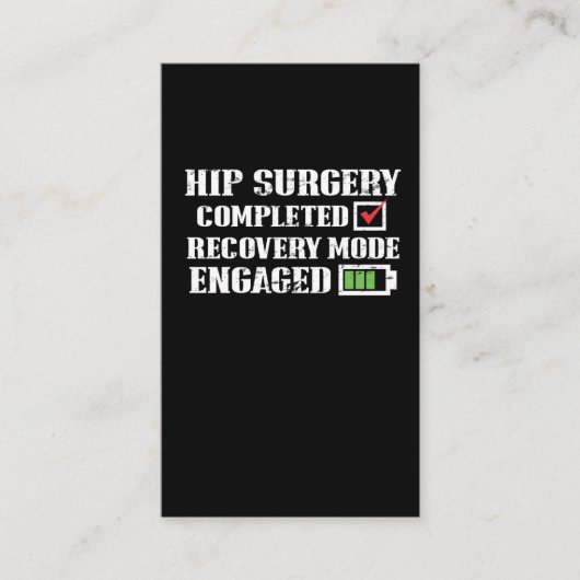 情報通の取り替えの外科回復はよく得ます 名刺 (正面)