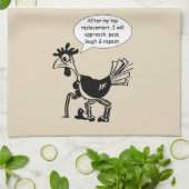 情報通の取り替えの外科-おもしろいの引用文 キッチンタオル (折り畳み)