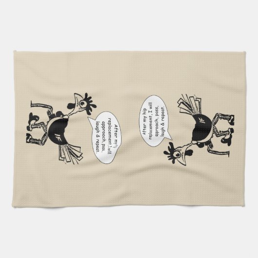 情報通の取り替えの外科-おもしろいの引用文 キッチンタオル (横)