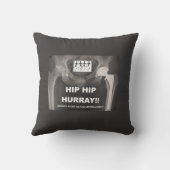 情報通の取り替えのHurray-の情報通の情報通のおめでとう クッション (裏面)