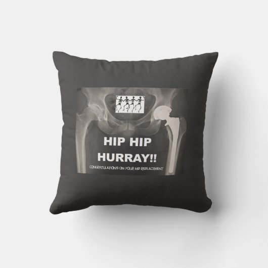 情報通の取り替えのHurray-の情報通の情報通のおめでとう クッション (裏面)