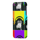 情報通の猿のポップアートの電話箱 iPhoneケース (裏面左)