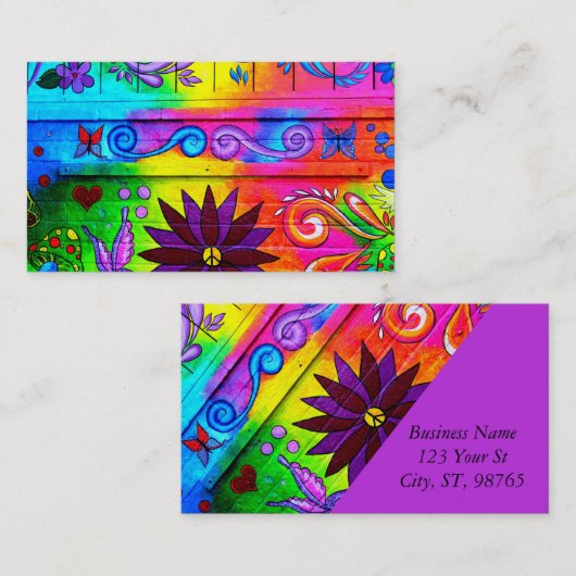 情報通の野生の素晴しい70年代色 名刺 (正面/裏面)