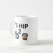 情報通の2B正方形IIのおもしろマグカップ コーヒーマグカップ (正面左)