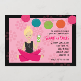 情報通及び素晴しい菓子16の16誕生日5x7 招待状