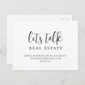 情報連絡エステートを話し実在ます ポストカード (正面/裏面)