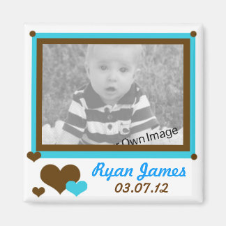 情報、ハート、青い磁石の追加 マグネット