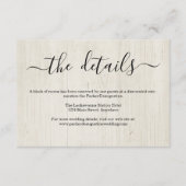 情報/詳細エンクロージャカード素朴- Wood エンクロージャーカード (正面)