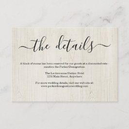 情報/詳細エンクロージャカード素朴- Wood エンクロージャーカード