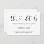 情報/詳細エンクロージャカード – シンプル エンクロージャーカード (正面/裏面)