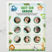 情欲または労働赤ちゃんシャワーゲーム[動物テーマ] レターヘッド (正面/裏面)