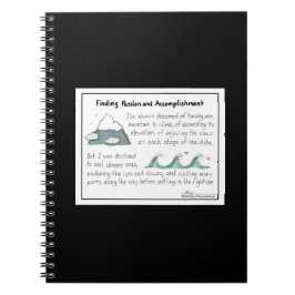 情熱および業積の黒いノートを見つけること ノートブック