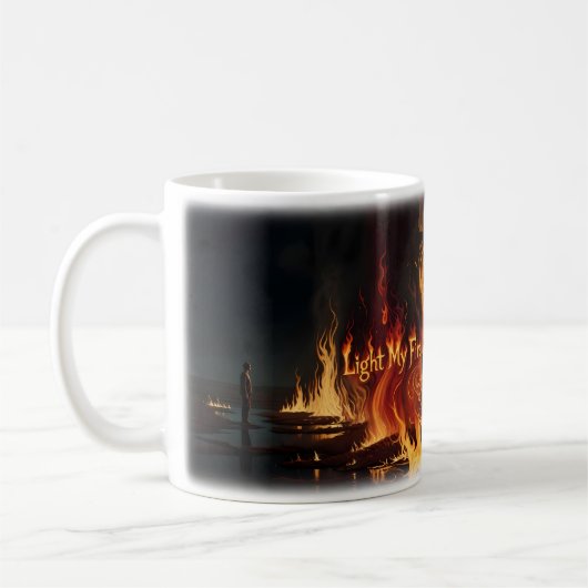 情熱と恋慕の夜のマグカップ コーヒーマグカップ (左)