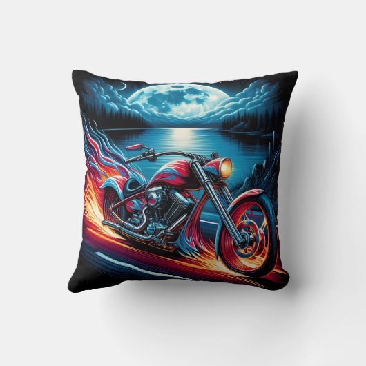 情熱と自由を持って夜を乗り越える クッション (裏面)