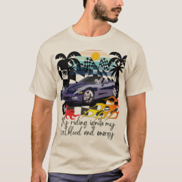 情熱によって燃料を供給，完璧な誕生日ギフト4車のライダー Tシャツ