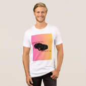 情熱に駆られて - カーマニア ロゴデザイン トライブレンドTシャツ (正面全面)