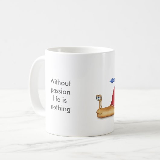 情熱のない人生は何でもない コーヒーマグカップ (正面左)