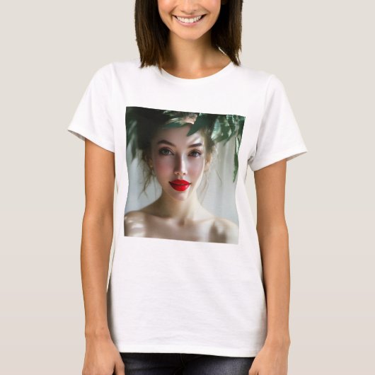 情熱のクリムゾン:夜明けの女神ルージュ Tシャツ (正面)