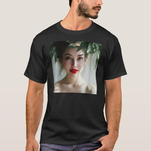 情熱のクリムゾン:夜明けの女神ルージュ Tシャツ (正面)