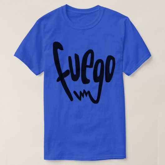 情熱のスラングスペインのが燃えるフエゴ Tシャツ (デザイン正面)