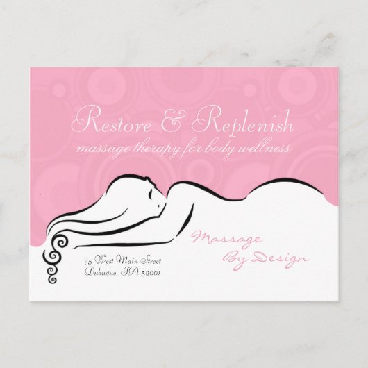 情熱のピンクのDarlaの郵便はがき ポストカード (正面)