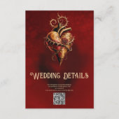 情熱のロマンスと愛のハート エンクロージャーカード (正面)