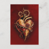 情熱のロマンスと愛のハート エンクロージャーカード (裏面)