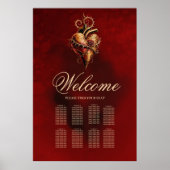 情熱のロマンスと愛のハート ポスター (正面)