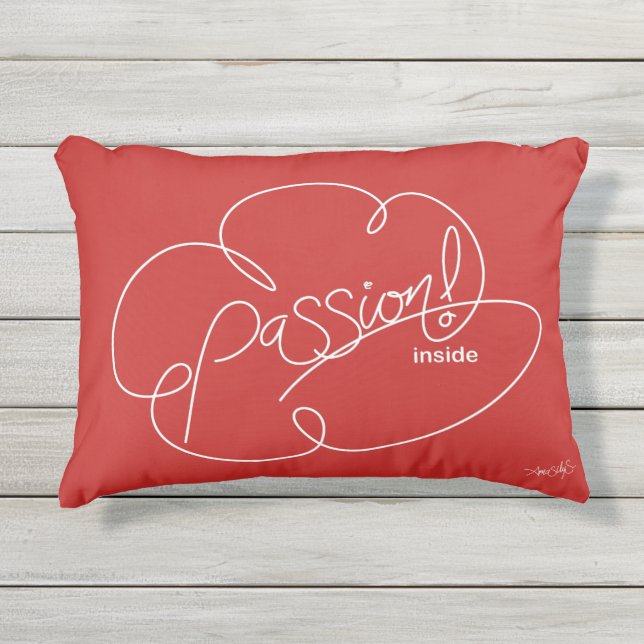 情熱の内側 - 大胆な雲 - W アウトドアクッション (正面)