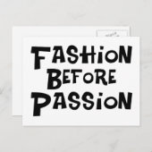 情熱の前のファッション ポストカード (正面/裏面)