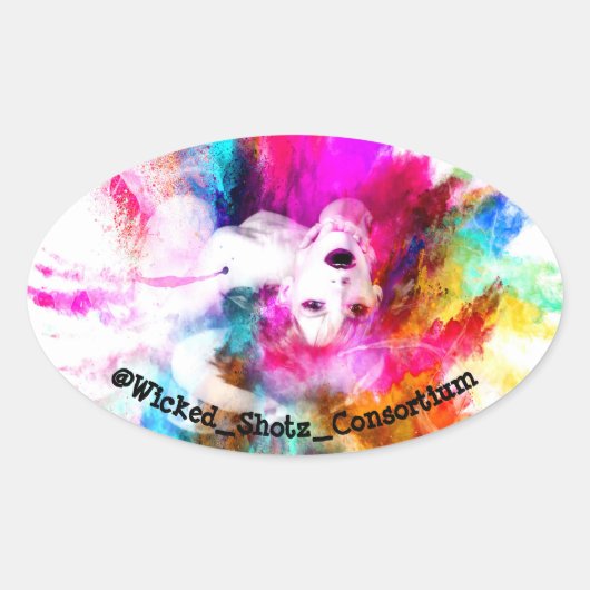 情熱の色 楕円形シール (正面)