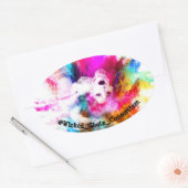 情熱の色 楕円形シール (封筒)