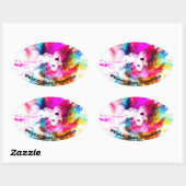 情熱の色 楕円形シール (シート)