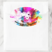 情熱の色 楕円形シール (バッグ)