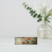 情熱の花およびハチドリのプロフィールカード スキニー名刺 (スタンド正面)